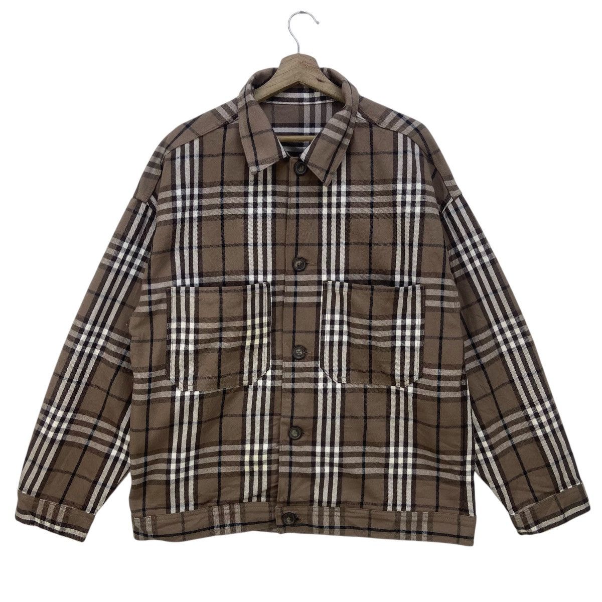 Japanese Brand Japanese Streetwear Nova Check Trucker Jacket Size US M / EU 48-50 / 2 - 1 Thumbnail