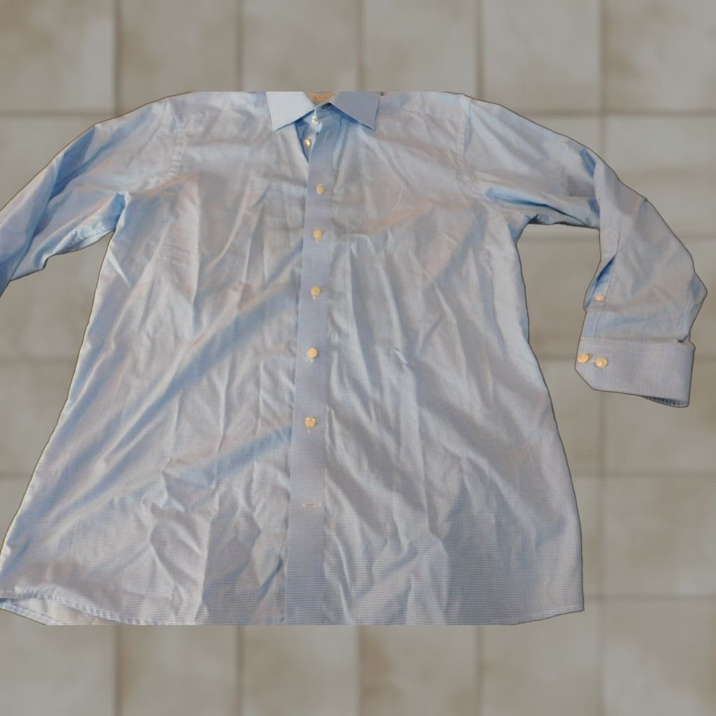 Eton Eton Shirt 16.5 Mens contemporary blue button up plaid classic Size US XL / EU 56 / 4 - 1 Thumbnail