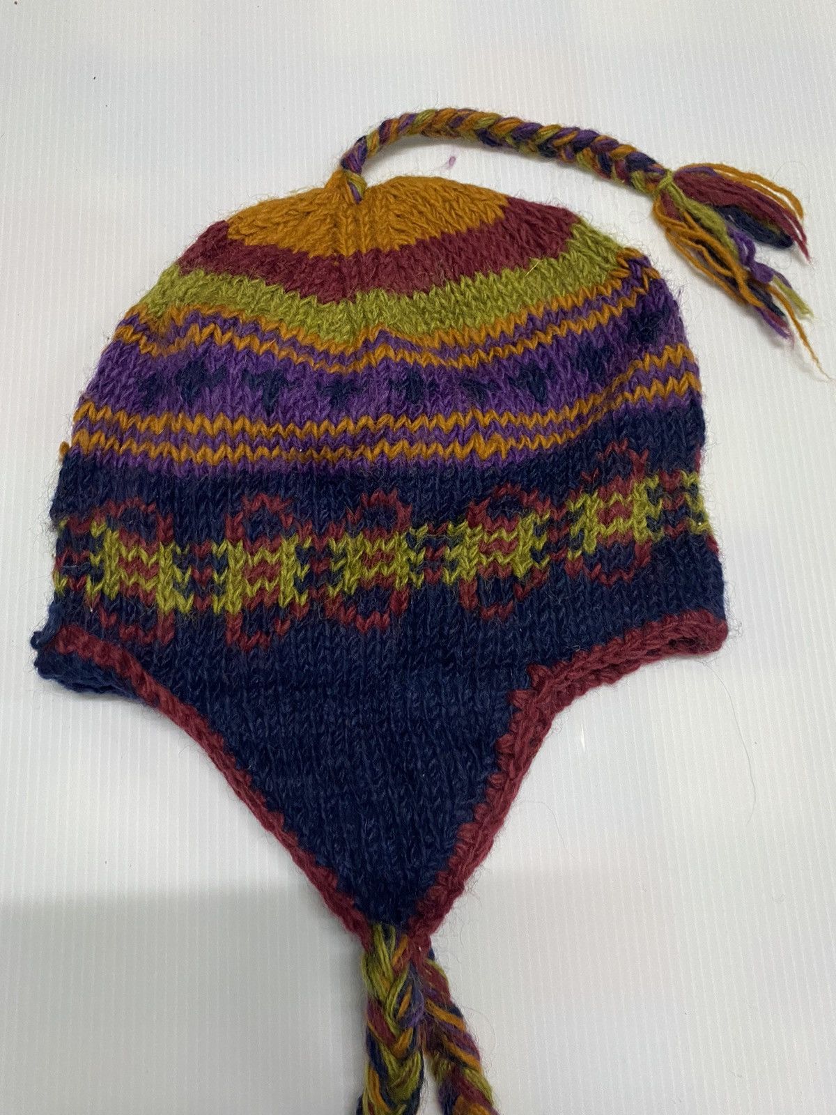 Japanese Brand Unknown Earflap Wool Beanie Hat Size ONE SIZE - 2 Thumbnail