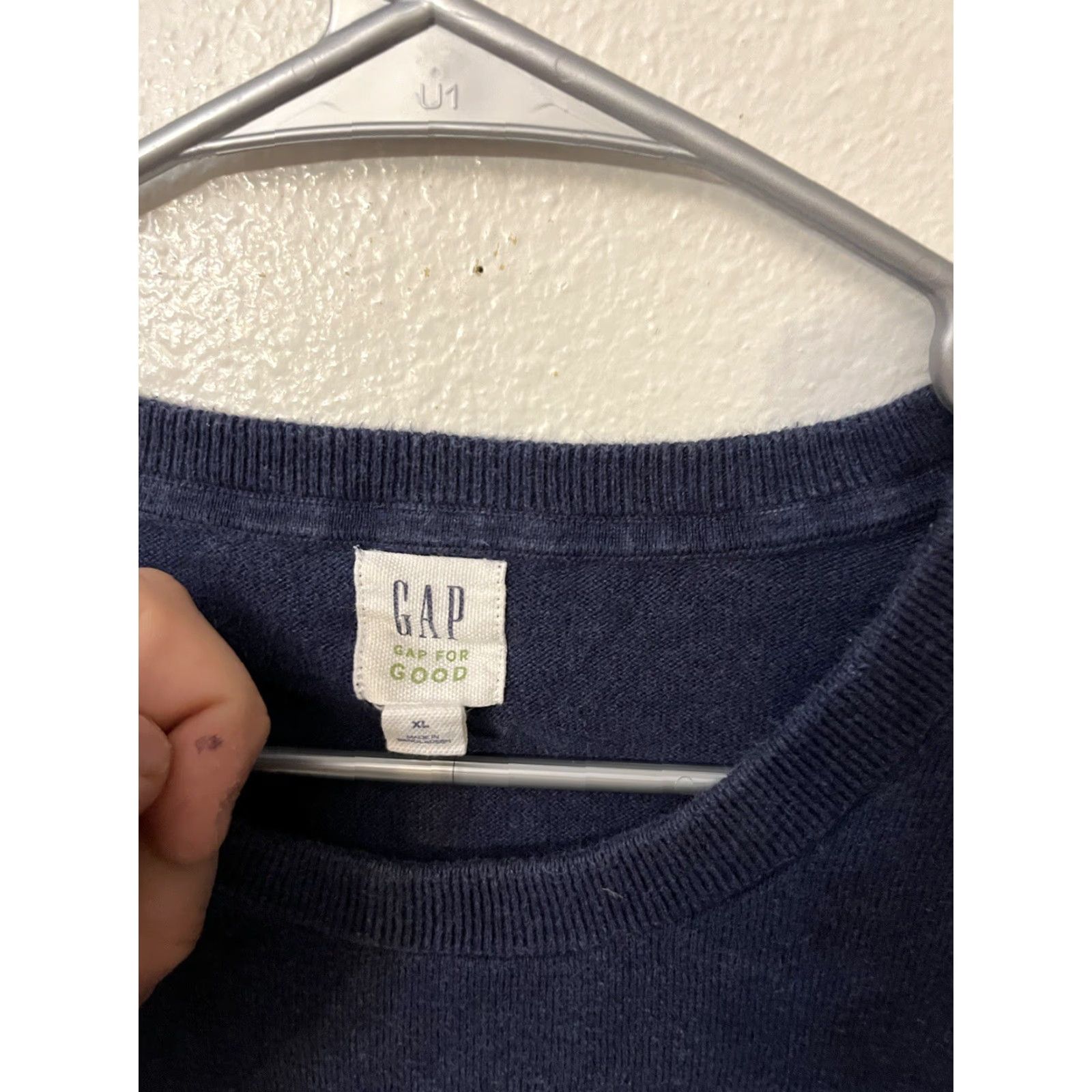 Gap Gap Sweater Mens XL Blue Cotton Crew Neck Long Sleeve Classic Fit Pullover Knit Regular Fit Size US XL / EU 56 / 4 - 4 Thumbnail