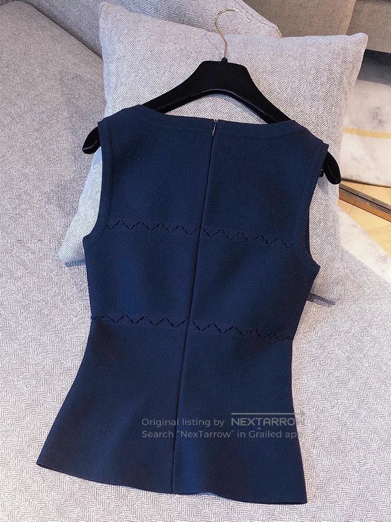 Alaia Alaia Dark blue top + half skirt slimming suit Size XS / US 0-2 / IT 36-38 - 3 Thumbnail