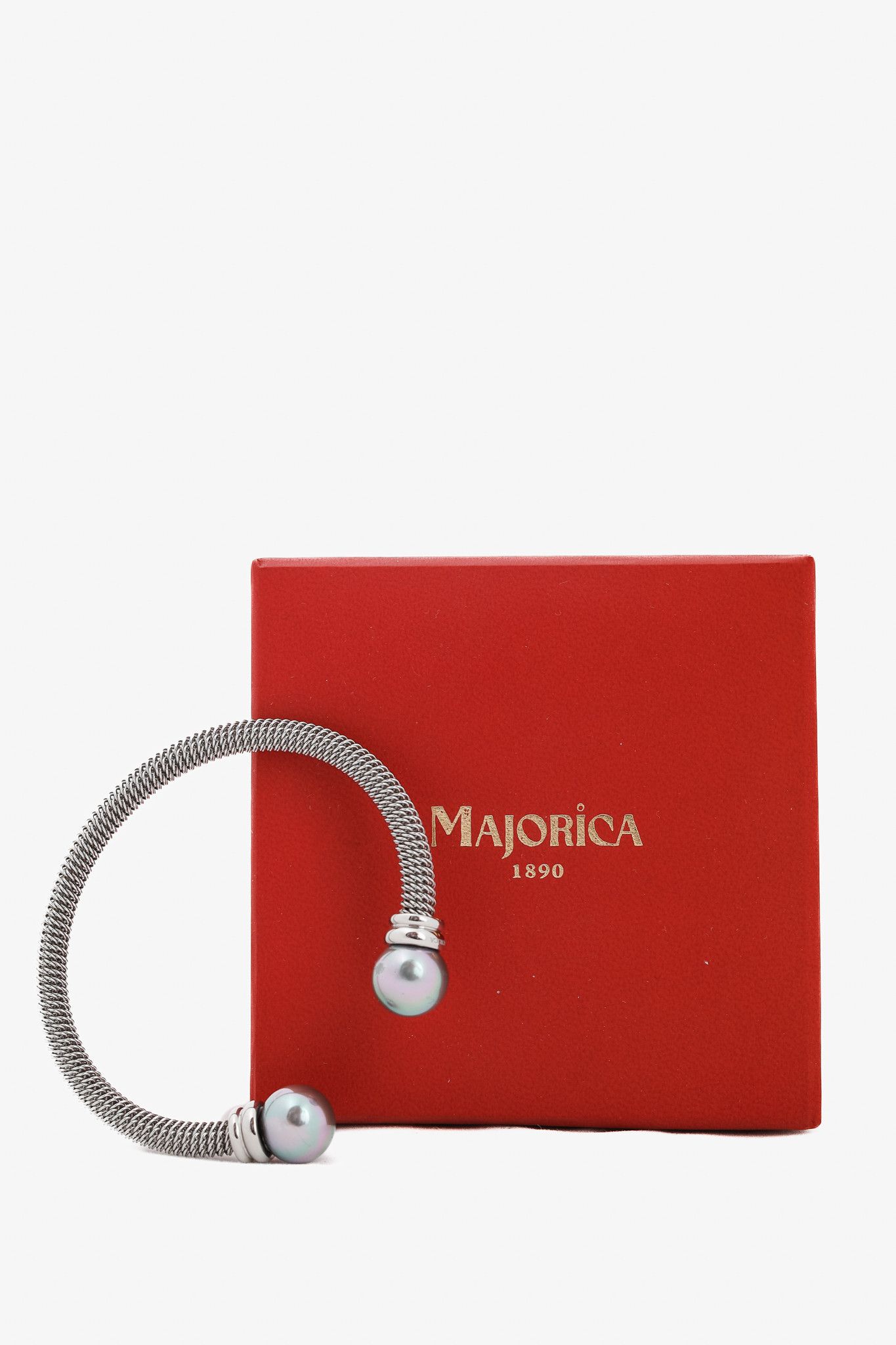Other Majorica Tender Steel & Grey Pearl Station Bracelet Size ONE SIZE - 4 Thumbnail