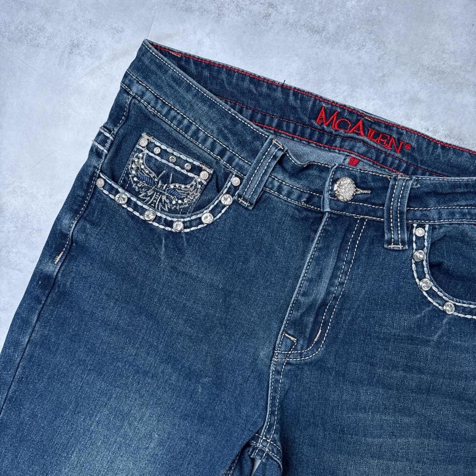 Other Y2K McAllen Blue Bootcut Flared Denim 00s Jeans Size 28" / US 6 / IT 42 - 6 Thumbnail