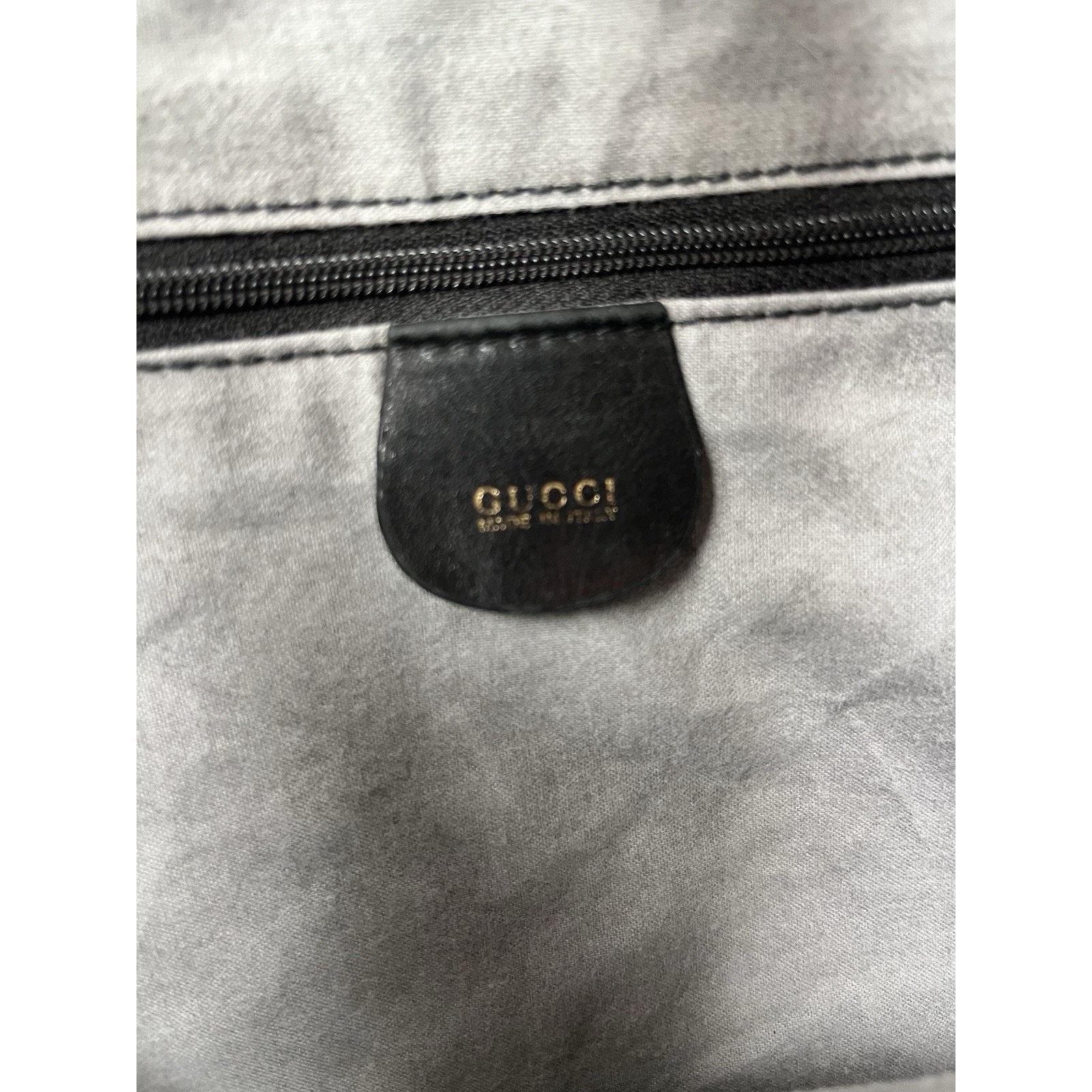 Gucci Gucci Black Leather Bamboo Handle No Peeling Interior Size ONE SIZE - 3 Thumbnail
