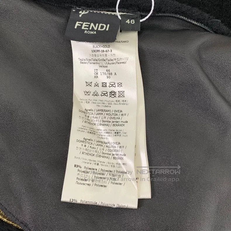 Fendi Fendi Logo Reversible Lapel Zip Jacket Outerwear. Size US S / EU 44-46 / 1 - 7 Thumbnail