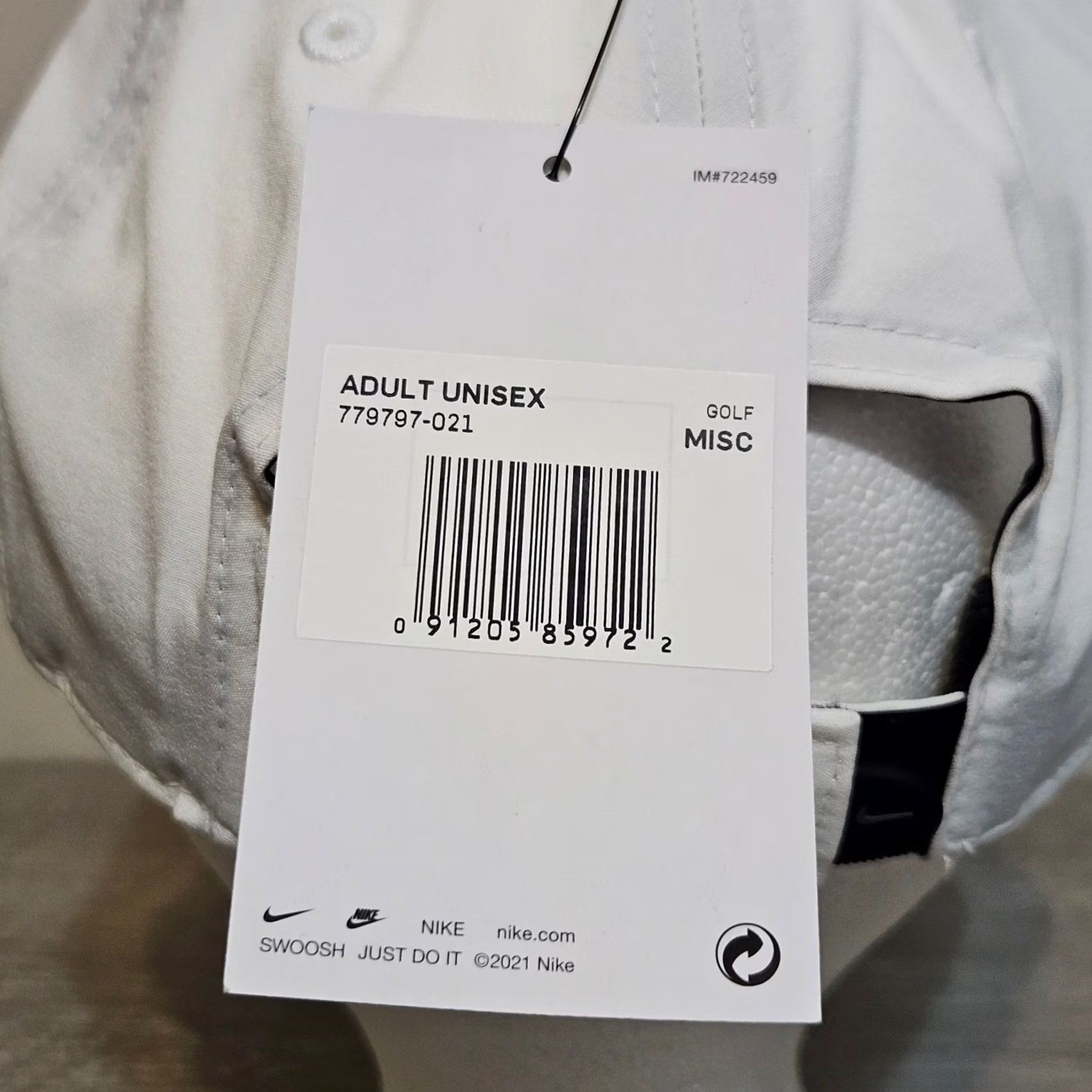 Nike Nike Dri-Fit Cap Hat Adjustable Swoosh Logo White Gray OS Unisex Mens NWT Size ONE SIZE - 6 Thumbnail