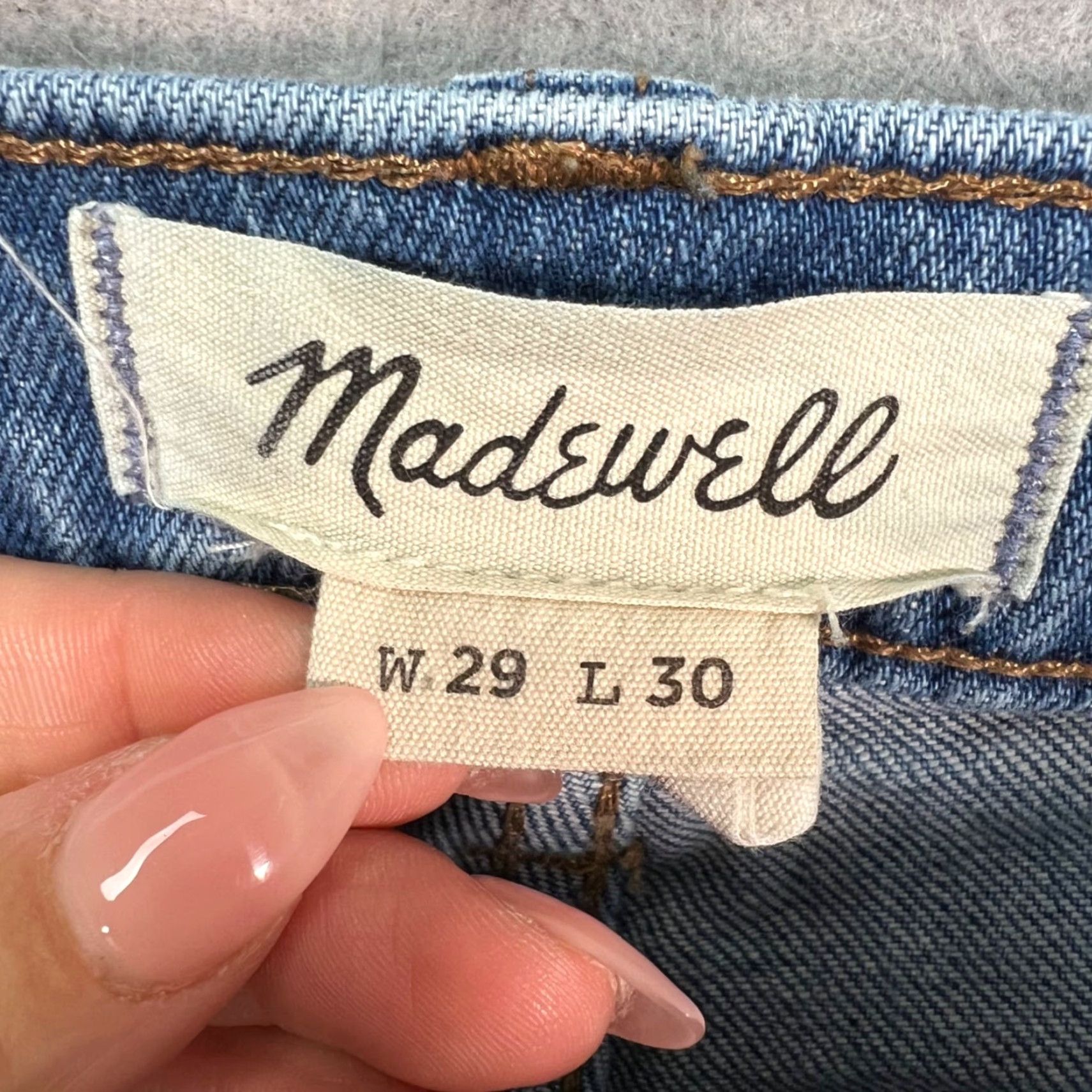 Madewell Madewell Jeans Slim 29x30 Light Wash Denim 5-Pocket Regular Women’s Straight Jeans Size 29" - 3 Thumbnail