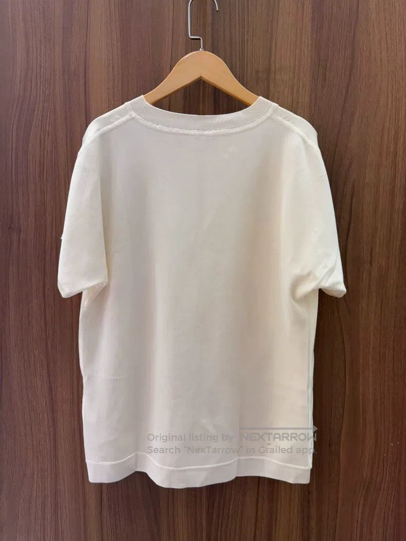 Hermes Hermes Satin cream white silk short-sleeve Size XS / US 0-2 / IT 36-38 - 2 Thumbnail