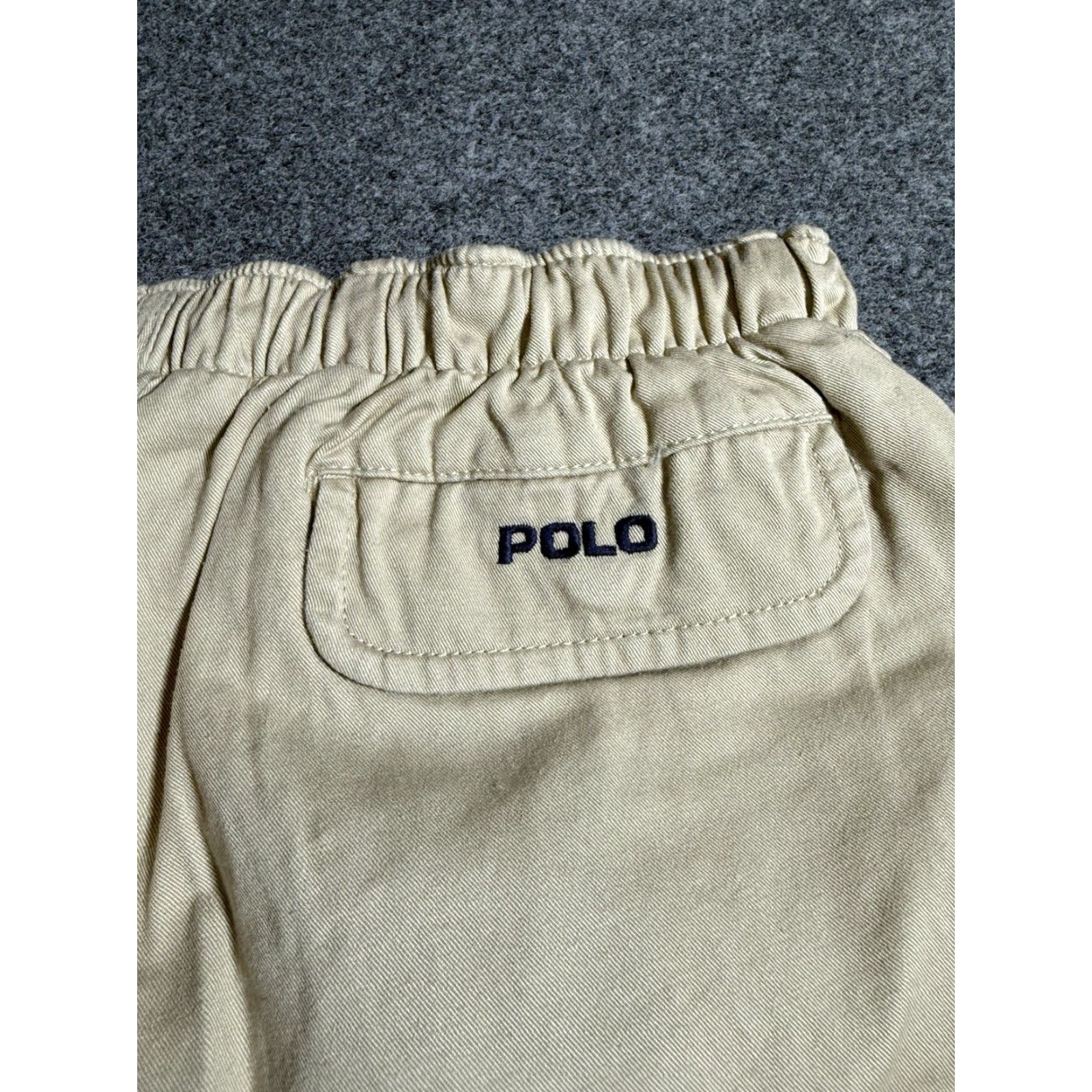 Polo Ralph Lauren VINTAGE 90s/Y2K Polo Ralph Lauren Shorts Khaki Beige Drawstring Pull On Mens L Chino Polo Ralph Lauren Size 36" / US 14 / IT 50 - 4 Thumbnail