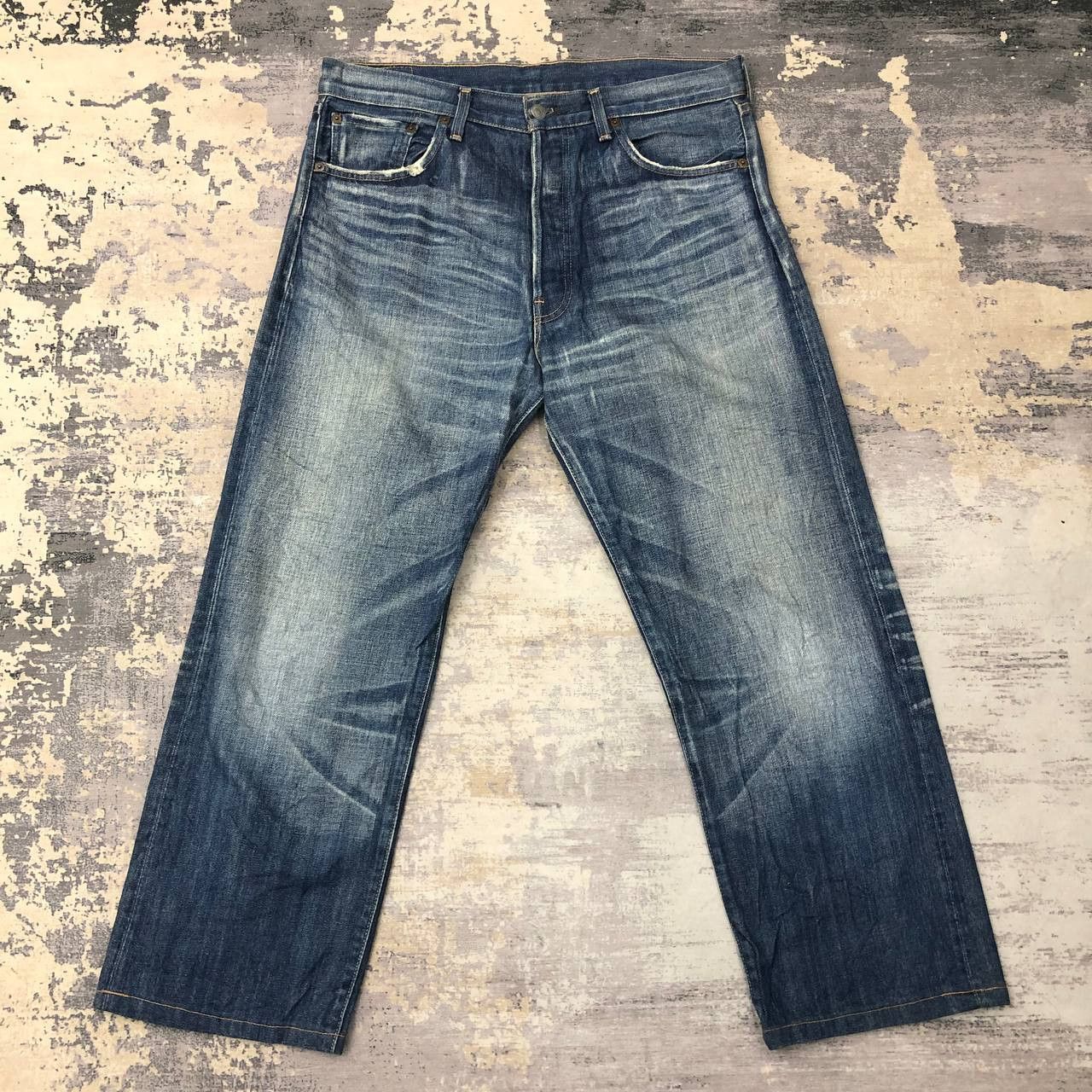 image of Levis P779 VTG Big E 501 Selvedge Levi's Jeans in Denim, Men's (Size 35)