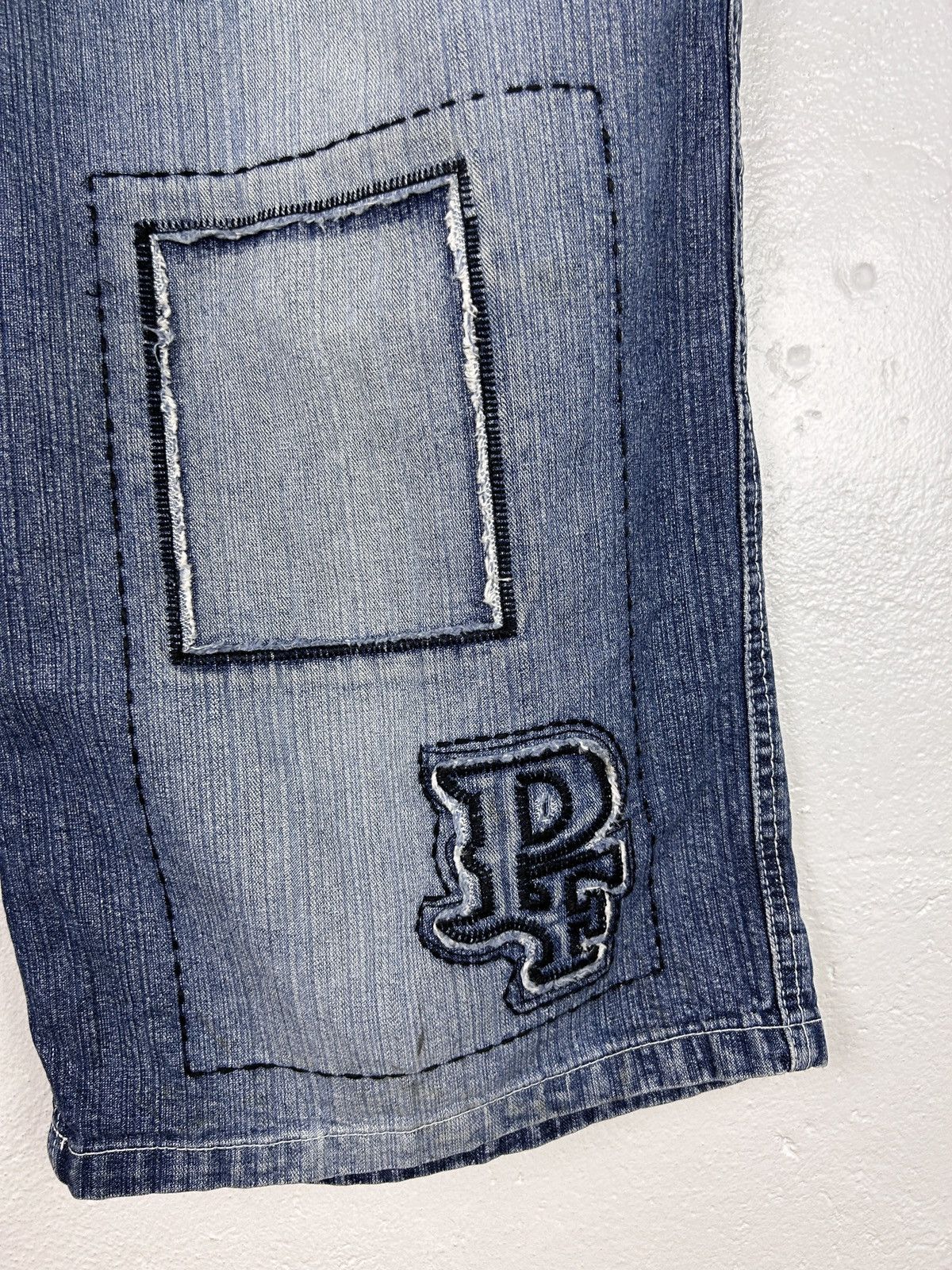 JNCO Vintage Baggy Phat Farm Denim Jeans Jorts Shorts W36 Size US 36 / EU 52 - 2 Thumbnail