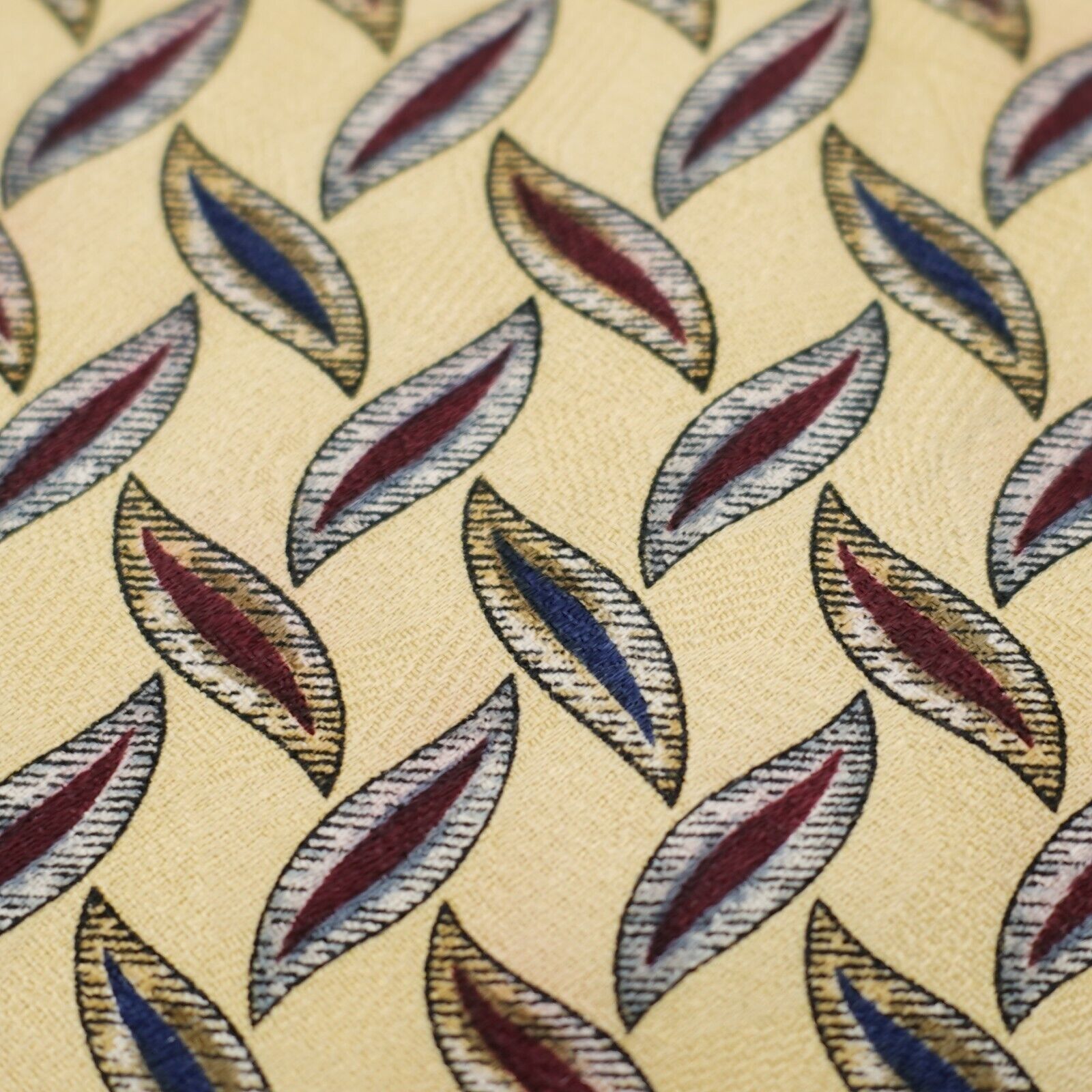 Designer Ferrell Reed Von Maur Yellow Jacquard Print Abstract Wide Si Size ONE SIZE - 2 Thumbnail