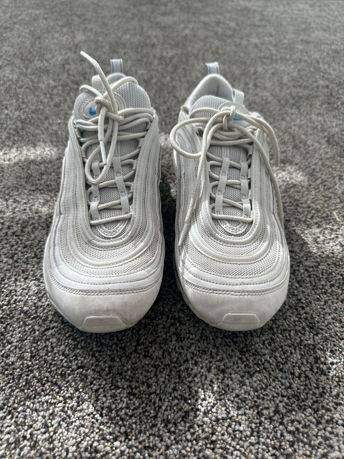 Nike Off white and blue Nike air max 97s Size US 10.5 / EU 43-44 - 3 Thumbnail