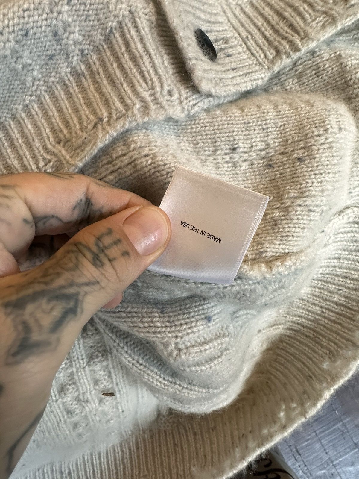 Enfants Riches Deprimes × Loro Piana ERD X LORO PIANNA CHAIN KNIT CASHMERE SWEATER JACKET Size US L / EU 52-54 / 3 - 14 Thumbnail