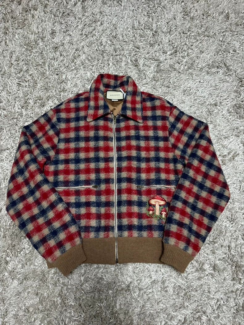 Gucci Gucci Wool Checkered Embroidered Shirt Jacket - dmc Size US S / EU 44-46 / 1 - 1 Thumbnail