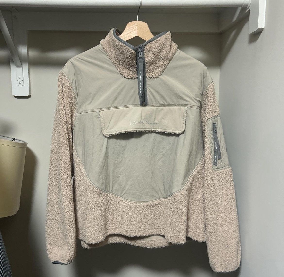 Cream Adidas Terrex and Wander fleece