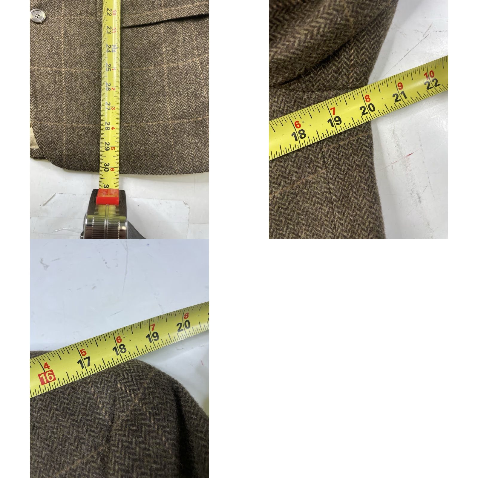 Brooks Brothers Brooks Brothers Blazer Mens 37S Brown Camel Hair Herringbone Check Jacket Coat Size 36R - 8 Thumbnail