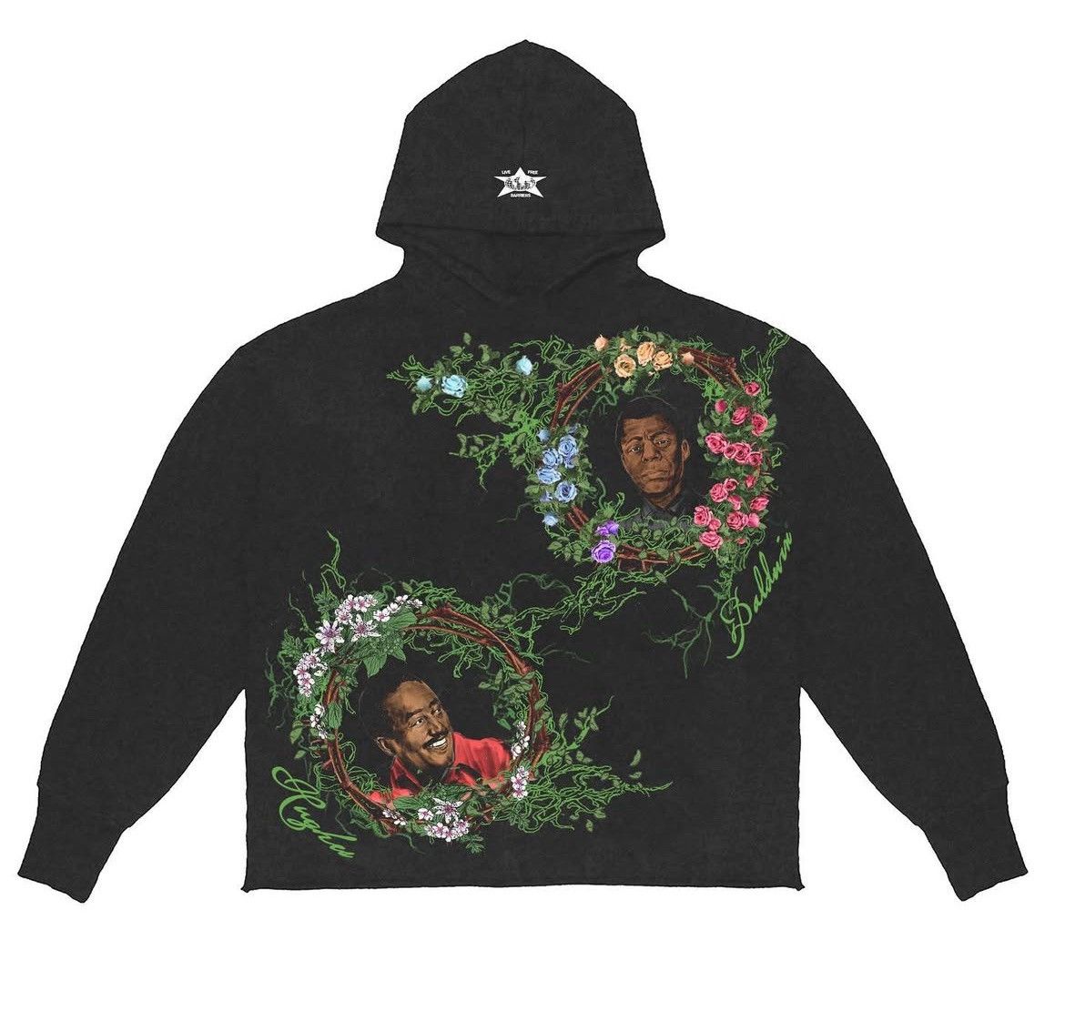 Barriers Barriers Powerful Black Men Black Floral Hoodie Sz XL Size US XL / EU 56 / 4 - 1 Thumbnail