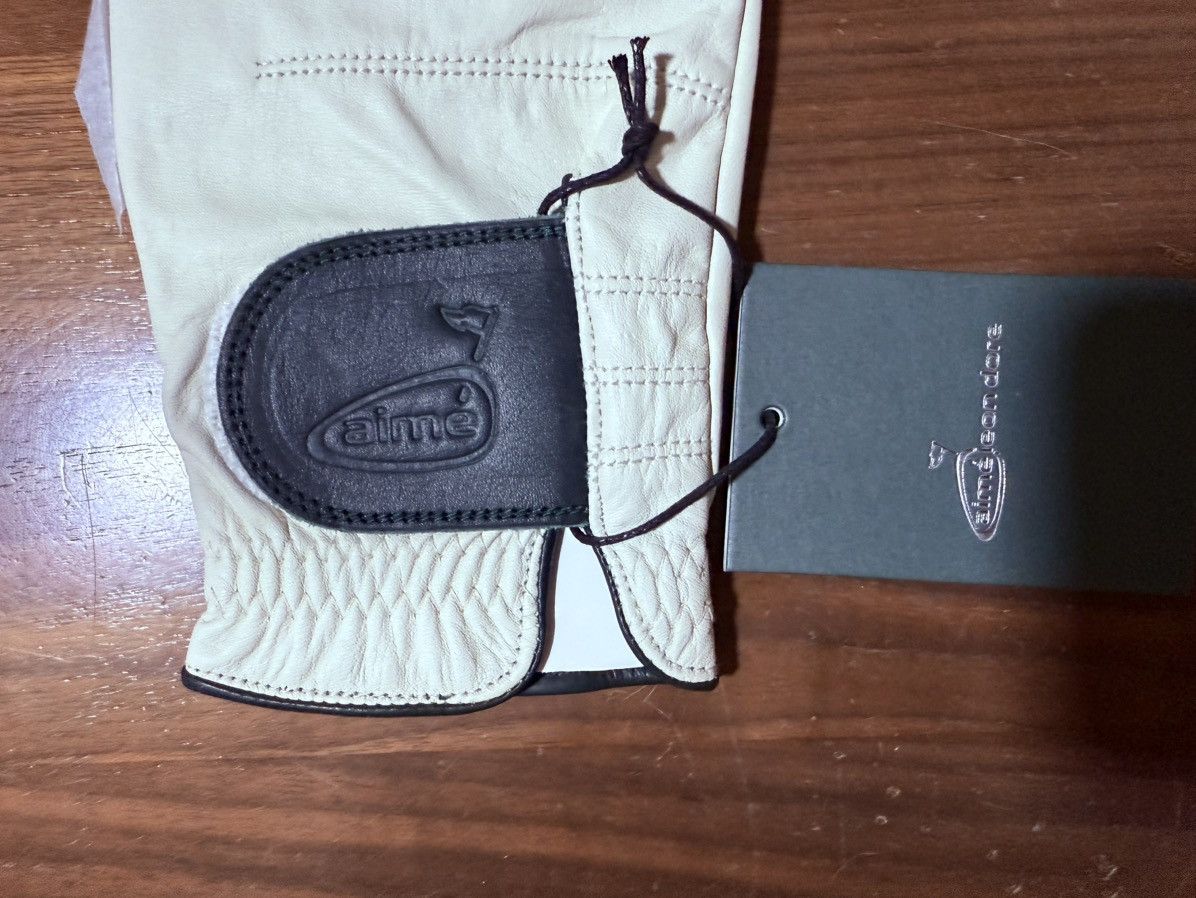 Aime Leon Dore Aimé Leon Dore Aime ALD Golf Leather Right Glove White S/M Size ONE SIZE - 2 Thumbnail