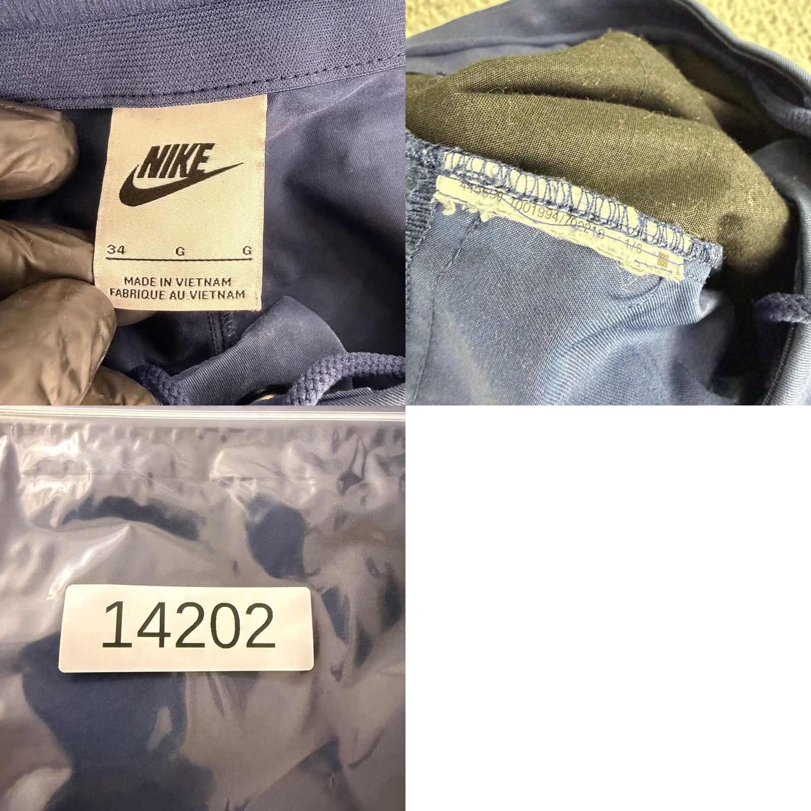 Nike Nike Chino Pants Mens 34 Blue Drawstring Twill Casual Tapered Sportswear Size US 33 - 9 Thumbnail