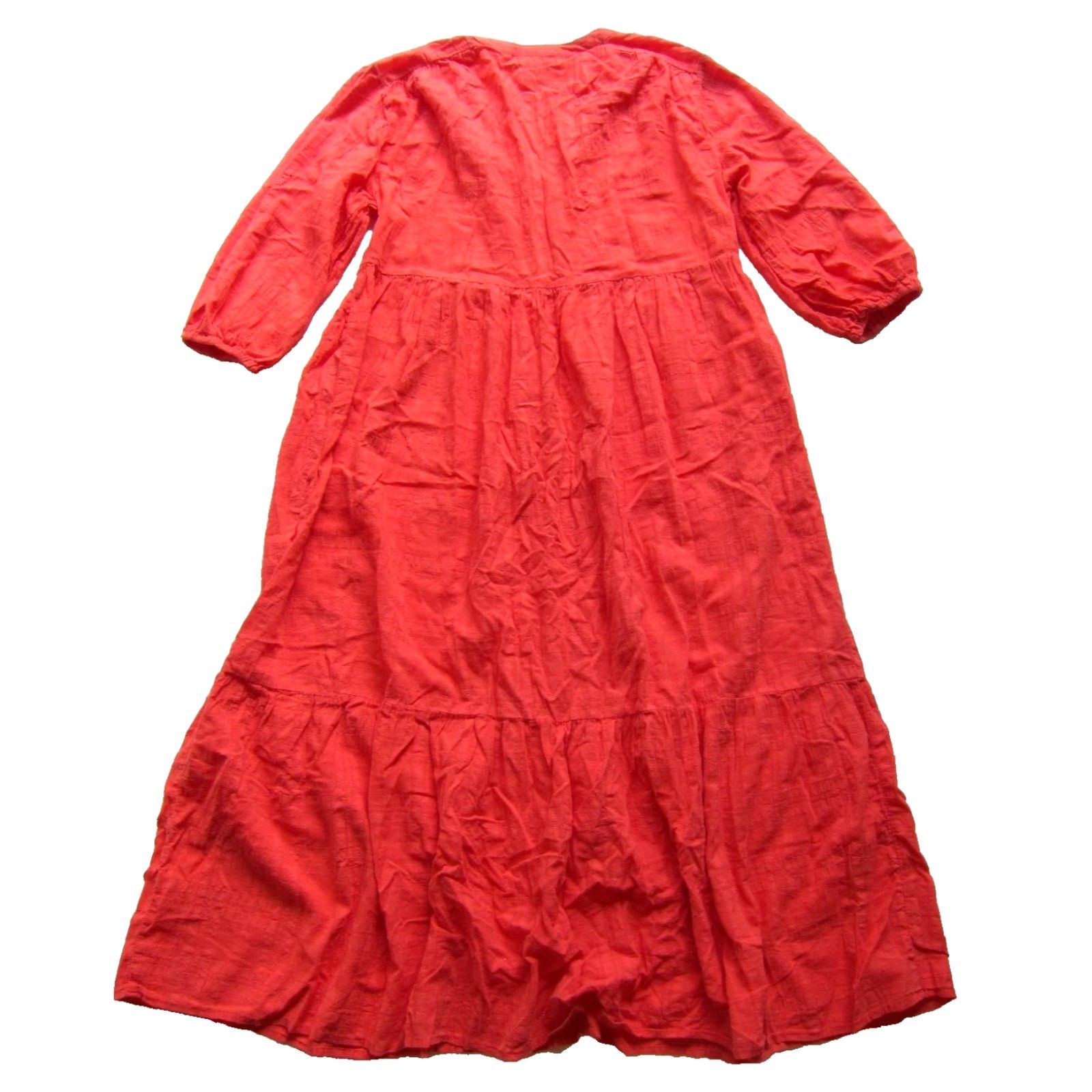 Young Fabulous & Broke VINTAGE Young Fabulous & Broke 100% Cotton Pink Button Down Short Sleeve Smock Dress XS Size 26" / US 2 / IT 38 - 2 Thumbnail
