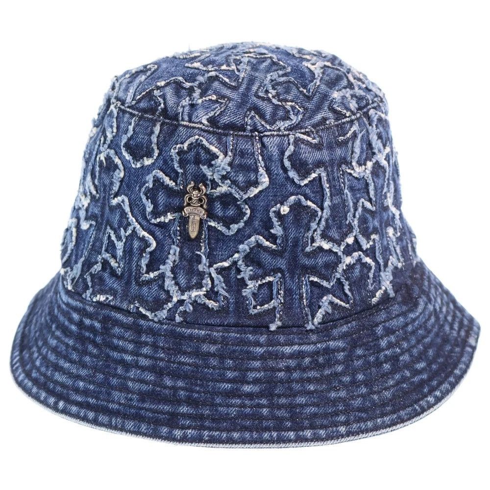 Chrome Hearts Chrome Hearts Dagger Cross Patch Denim Bucket Hat Size ONE SIZE - 1 Thumbnail