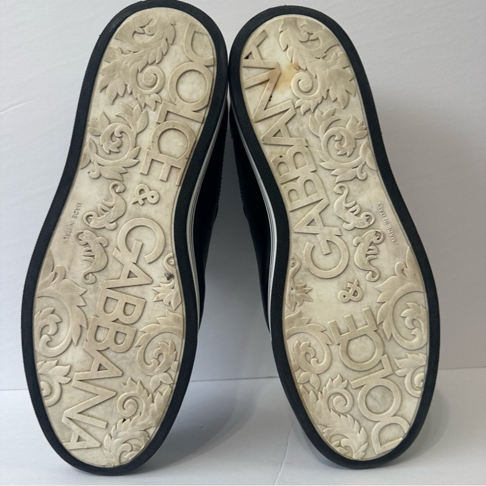 Dolce & Gabbana Roma Low Top Sneakers size US 11 Black Leather Milano Crown Size US 11 / EU 44 - 9 Thumbnail