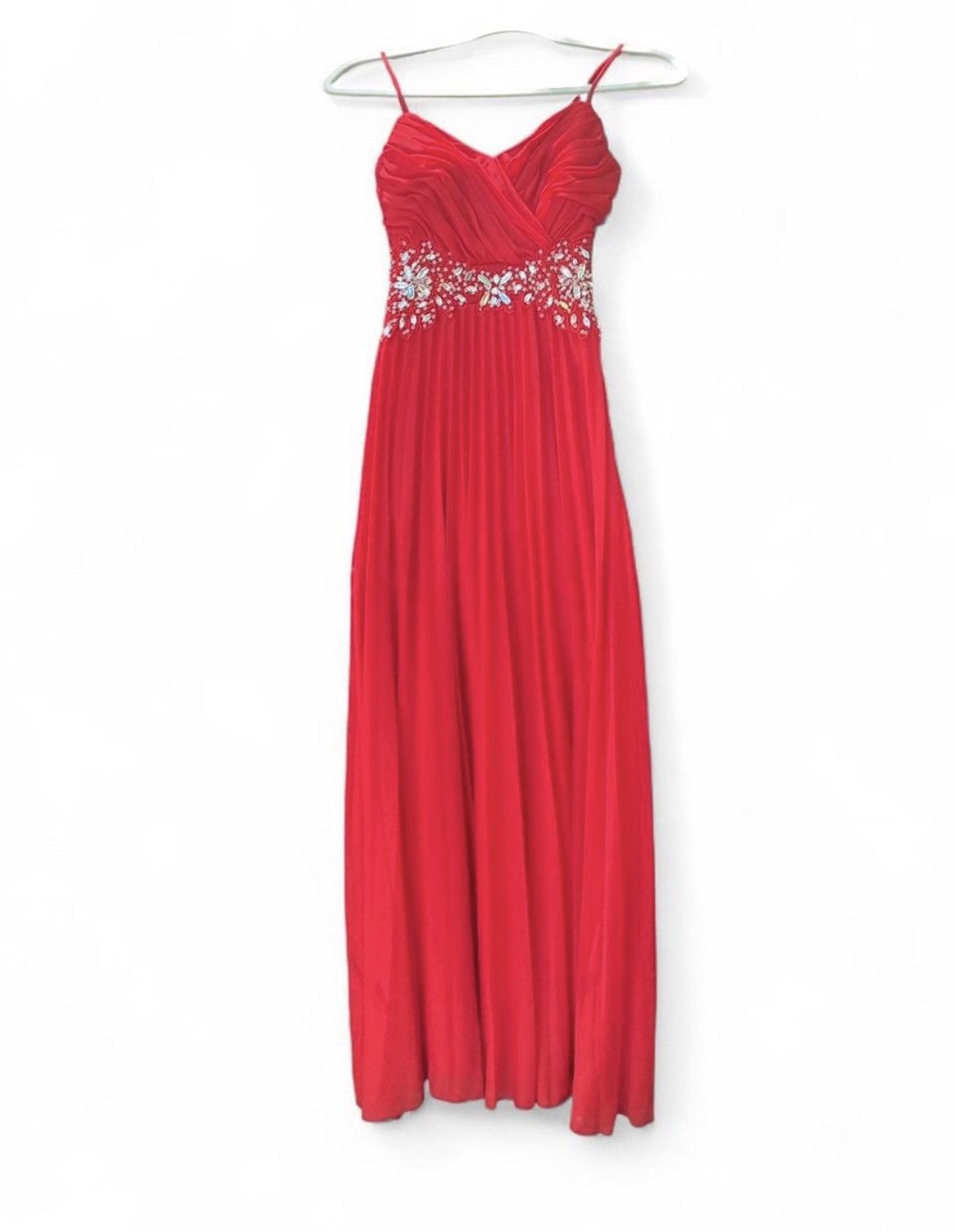 Other B Darlin Vibrant Red Maxi Dress with Embellishments Size XS / US 0-2 / IT 36-38 - 1 Thumbnail
