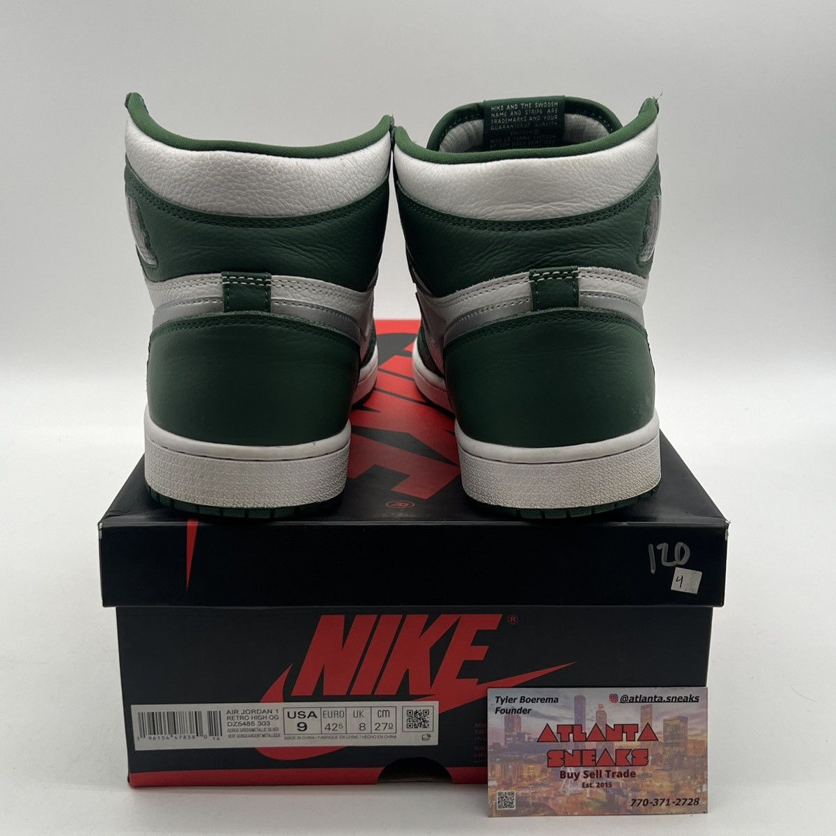 Nike Air Jordan 1 high gorge green Size US 9 / EU 42 - 3 Thumbnail