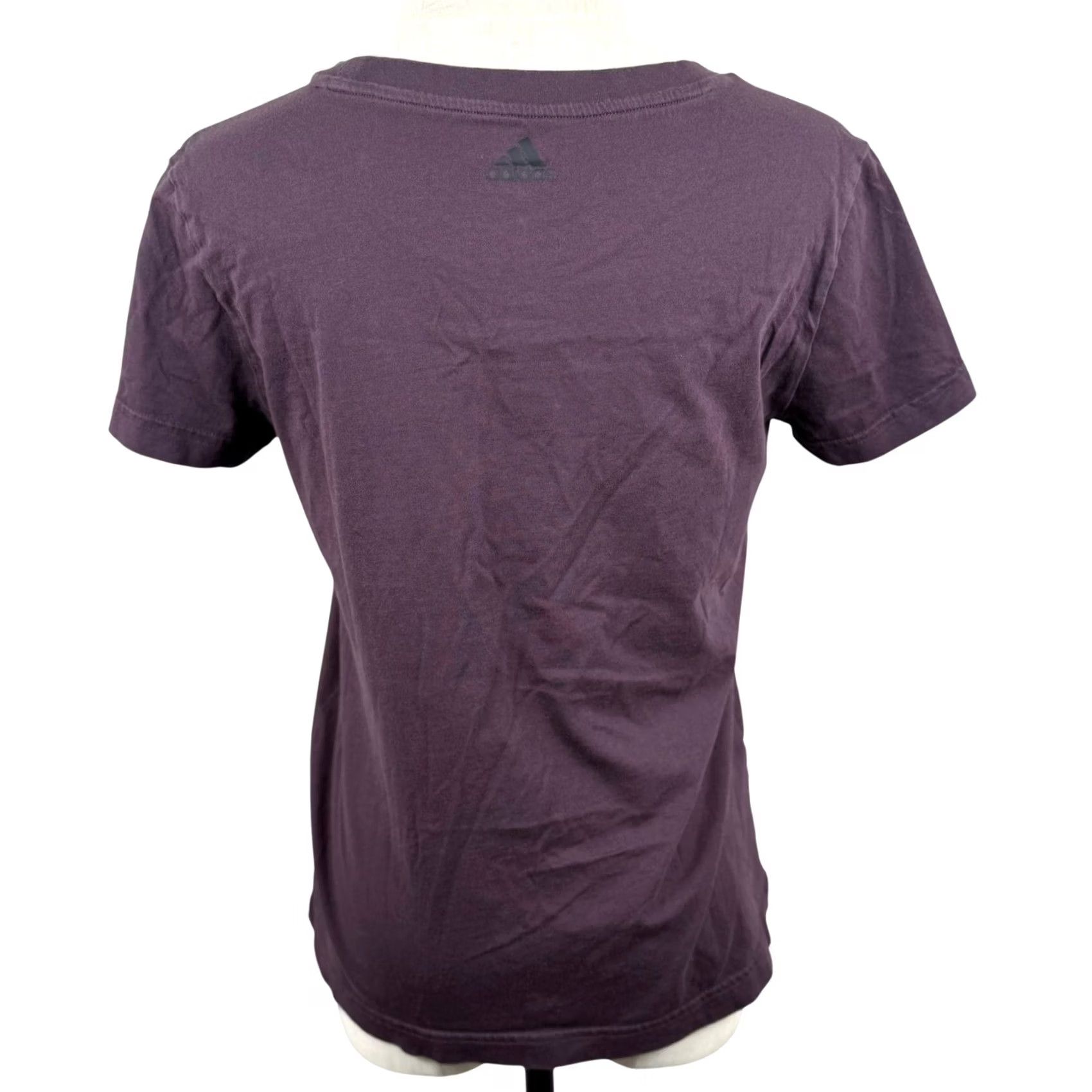 Adidas Adidas T-Shirt Womens M Purple Sporty Gymwear GE1196 Short Sleeve Logo Crew Neck Size M / US 6-8 / IT 42-44 - 2 Thumbnail