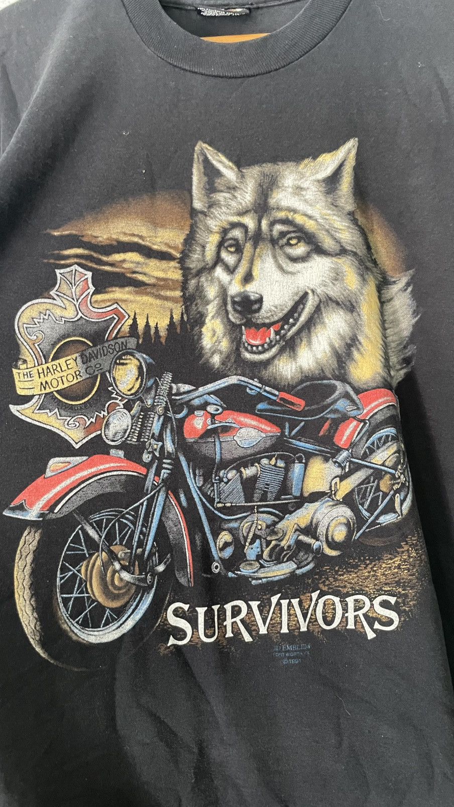 Harley Davidson 3d emblem t shirt vintage 1991 harley davidson Size US L / EU 52-54 / 3 - 4 Thumbnail
