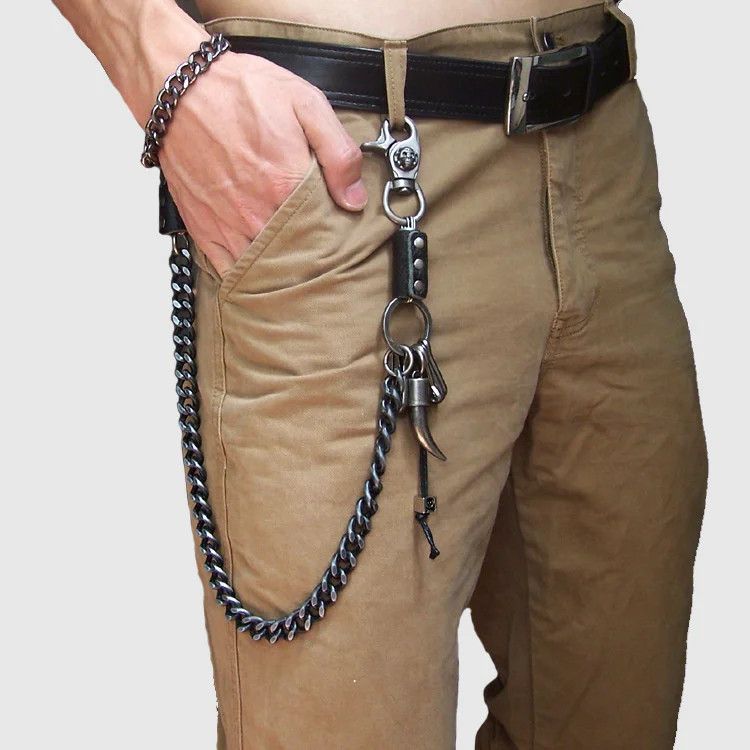 Jewelry Waist Skull Ghost Head Metal KeyChain Jeans Pants Size ONE SIZE - 1 Preview