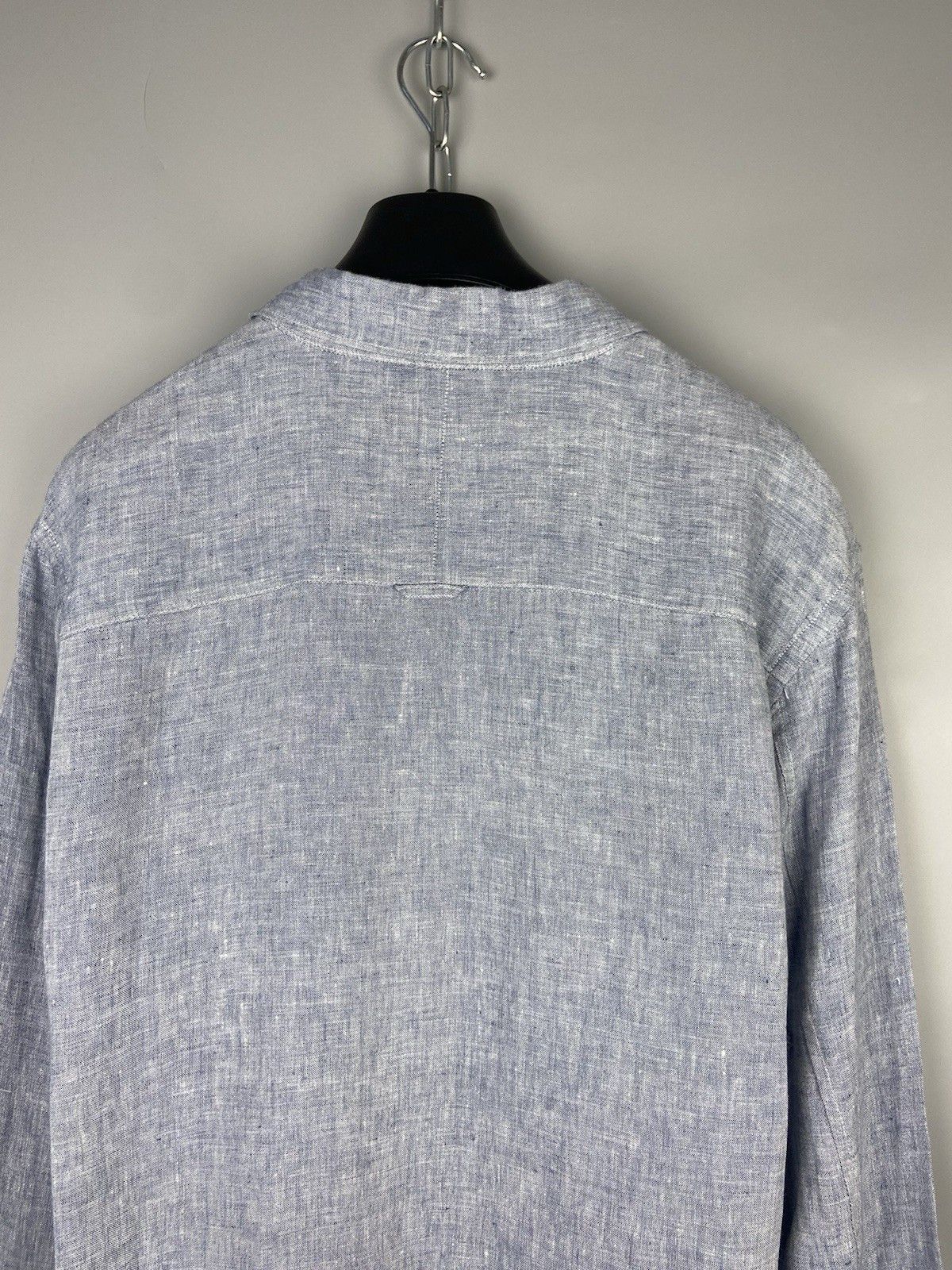 Allsaints Allsaints Linen Button Blue Casual Reaper Shirt Size US L / EU 52-54 / 3 - 10 Thumbnail