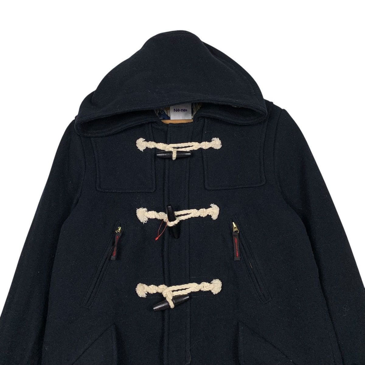 Ne-Net Ne-net Hooded Wool Duffle Coat Size US M / EU 48-50 / 2 - 2 Thumbnail