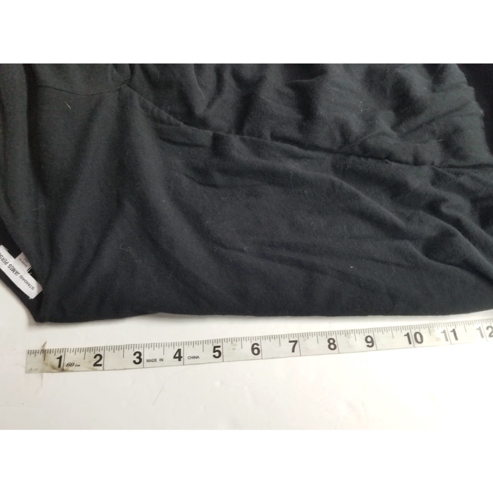 James Perse James Perse Dress Womens Size 1 Long Sleeve Black V-Neck Ruched Knee Length Maxi Pullover Solid Party Cocktail Travel Size XS / US 0-2 / IT 36-38 - 4 Thumbnail