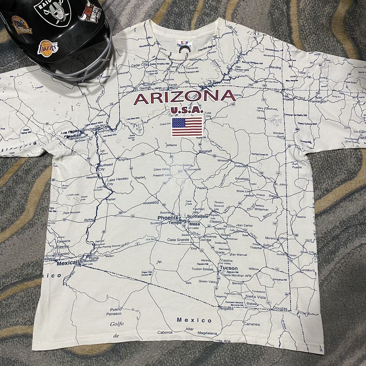 TEE JAYS × Vintage Arizona State Road Map AOP Shirt Size US XL / EU 56 / 4 - 4 Thumbnail