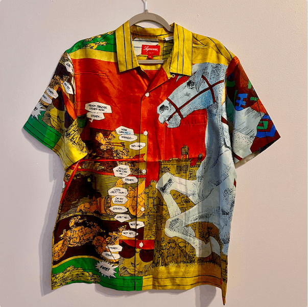 Supreme Supreme Ronin Silk Short-Sleeve Shirt 'Gold' Size US L / EU 52-54 / 3 - 1 Thumbnail