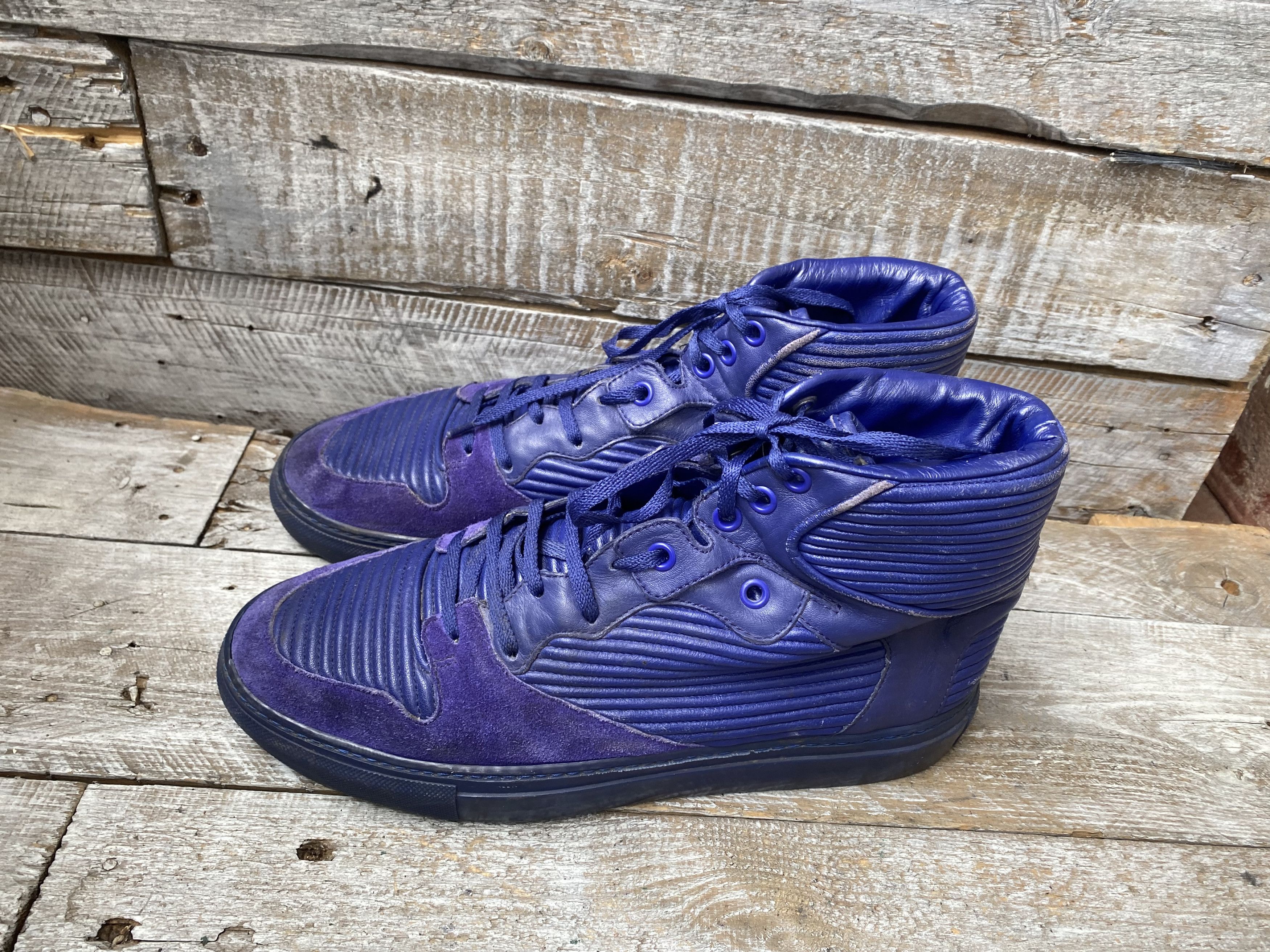 Balenciaga Balenciaga arena high-top blue suede sneakers sz 39 Size US 6 / EU 39 - 4 Thumbnail