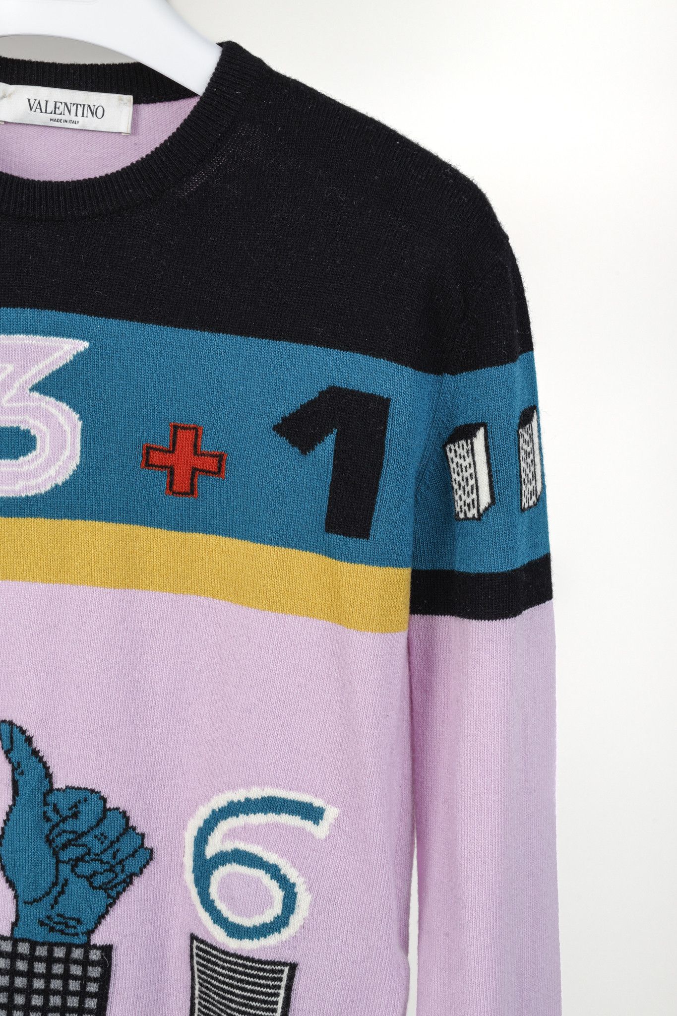 Valentino Valentino AW/17 Runway Cherry Blossom Colourblock Sweater Size XS / US 0-2 / IT 36-38 - 5 Thumbnail