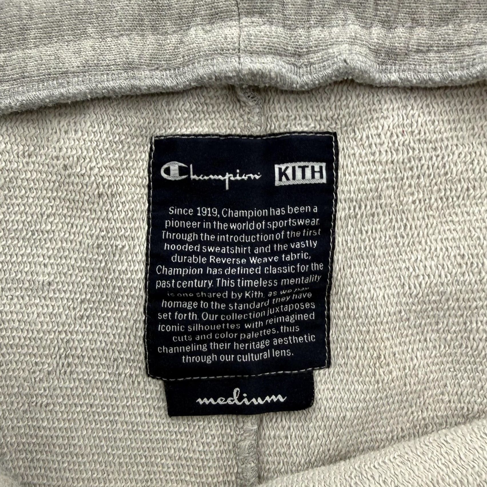 Champion Champion X Kith Sweatpants Mens Medium Gray Reverse Weave Jogger Slim Tapered Pants Casual Activewear Size US 31 - 4 Thumbnail