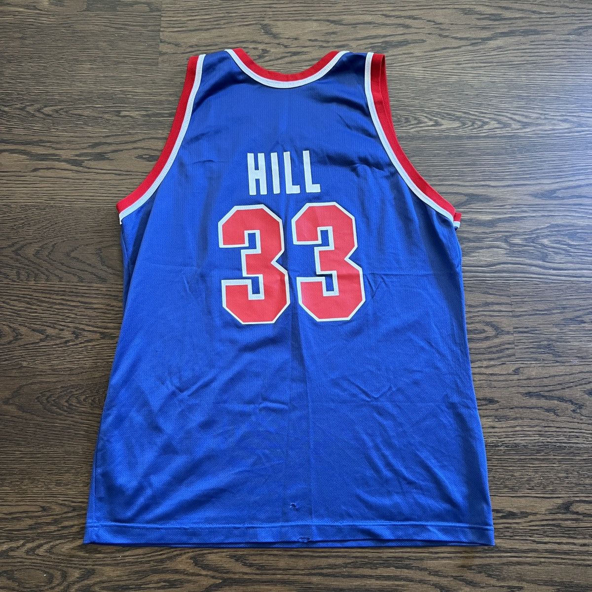 Champion Vintage 90s Champion Detroit Pistons Grant Hill Jersey Size US XL / EU 56 / 4 - 1 Thumbnail