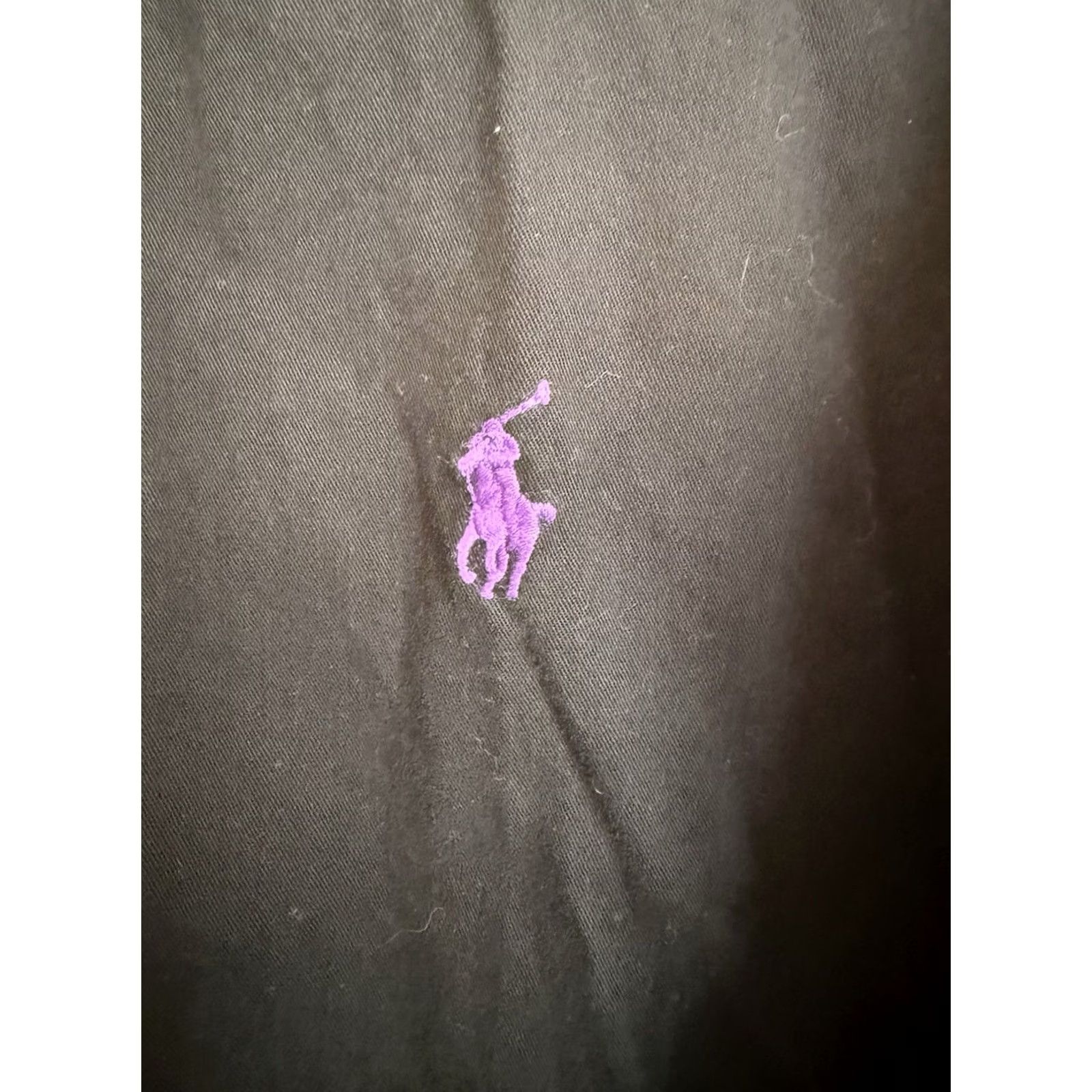 Ralph Lauren Ralph Lauren Mens XL Black Long Sleeve Shirt Purple Horse ClassicFit Preppy Size US XL / EU 56 / 4 - 7 Thumbnail