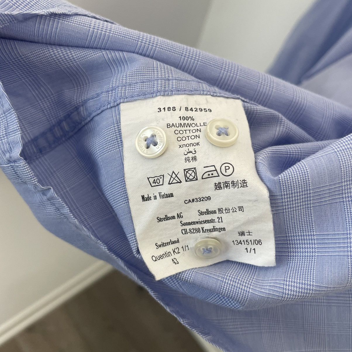 Strellson Strellson Dress Shirt Slim Fit Blue 43/17/XL Size US L / EU 52-54 / 3 - 5 Thumbnail