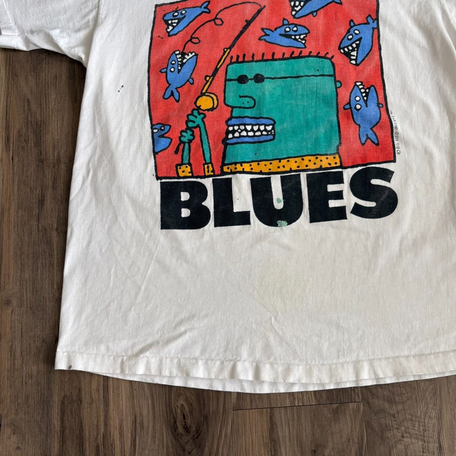 Anvil × Vintage Vintage Big Hed Mystic Blues Art T-Shirt Men's Size L Size US L / EU 52-54 / 3 - 2 Thumbnail