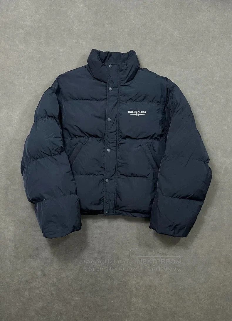 Balenciaga Embroidered BB Letter Cotton Coat.