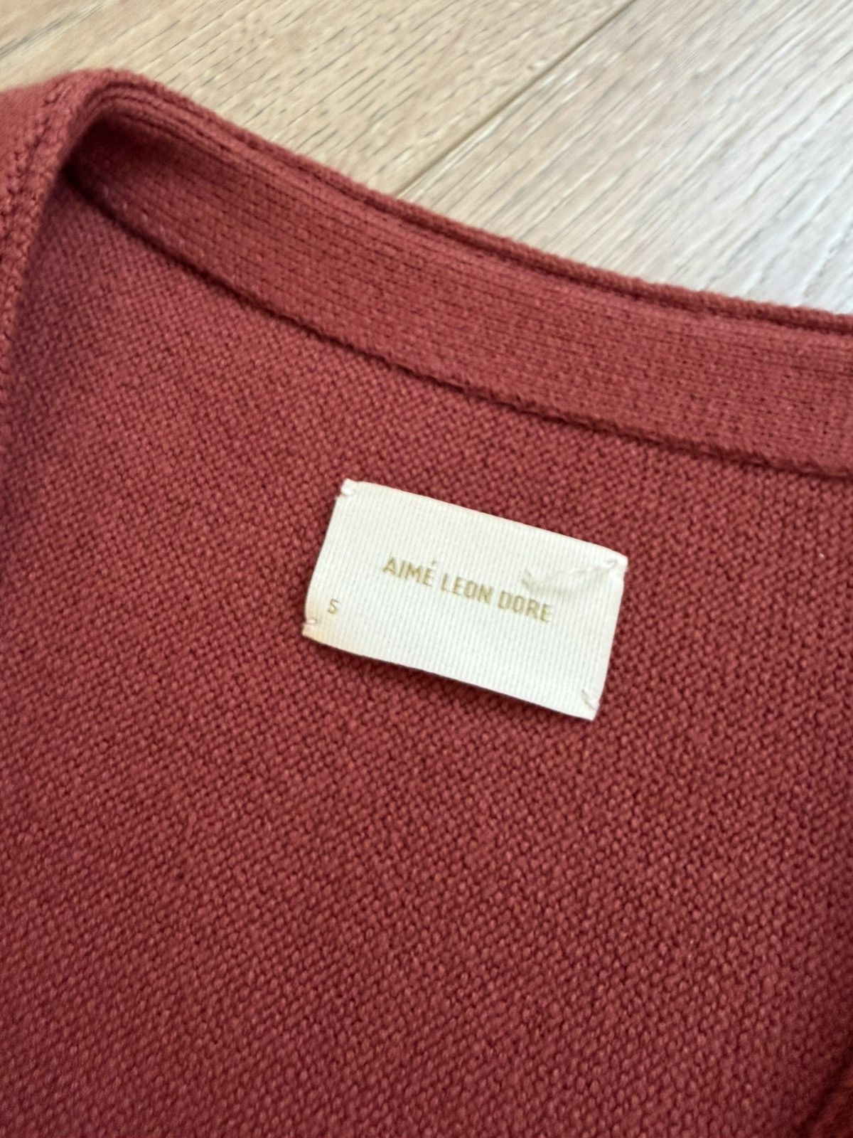 Aime Leon Dore aime leon dore burgundy cardigan / vest small Size US S / EU 44-46 / 1 - 4 Thumbnail