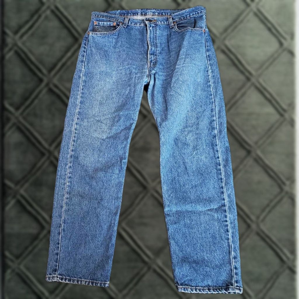 Levi's VINTAGE Levi's 505 Jeans Mens 38x30 Blue Denim Made In USA Jeans 90s Classic Outdoor Mens Size US 38 / EU 54 - 1 Thumbnail