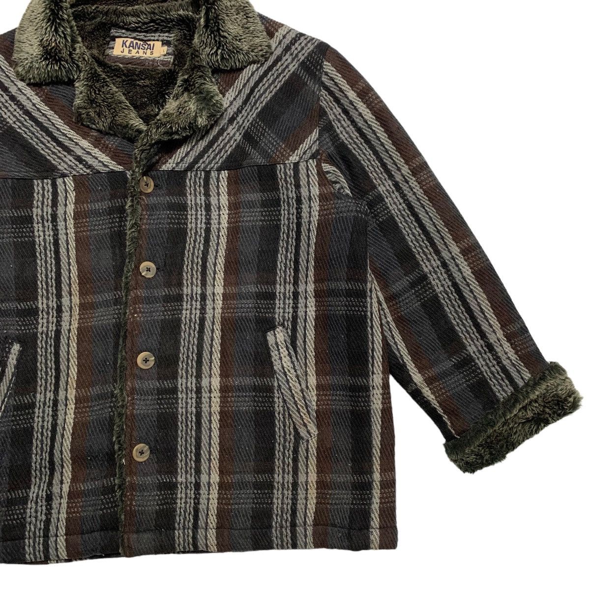 Kansai Yamamoto Kansai Jeans Tartan Jacket Size US L / EU 52-54 / 3 - 3 Thumbnail