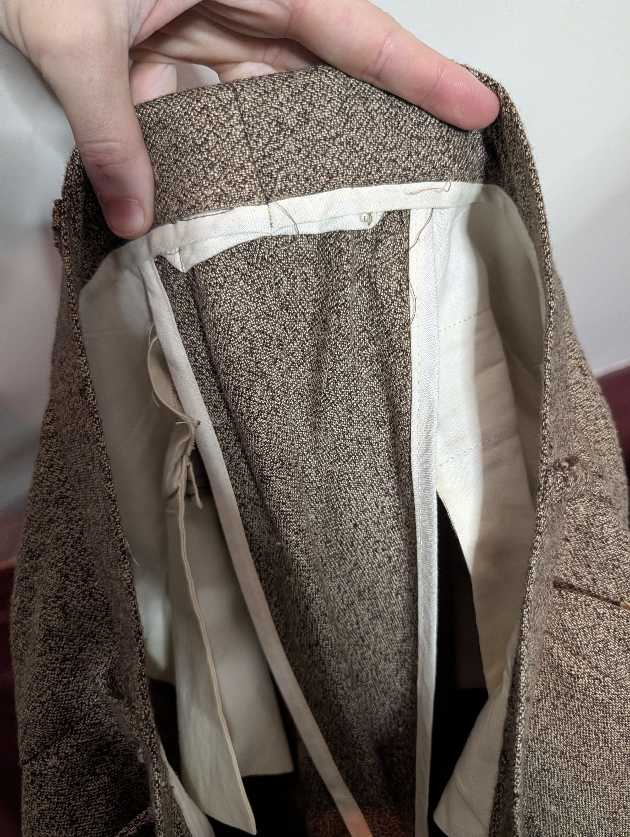 Topo Designs TOPIO PER UOMO vtg SILK Knit Beige Wide Leg MiUSA Pants Size US 38 / EU 54 - 10 Thumbnail