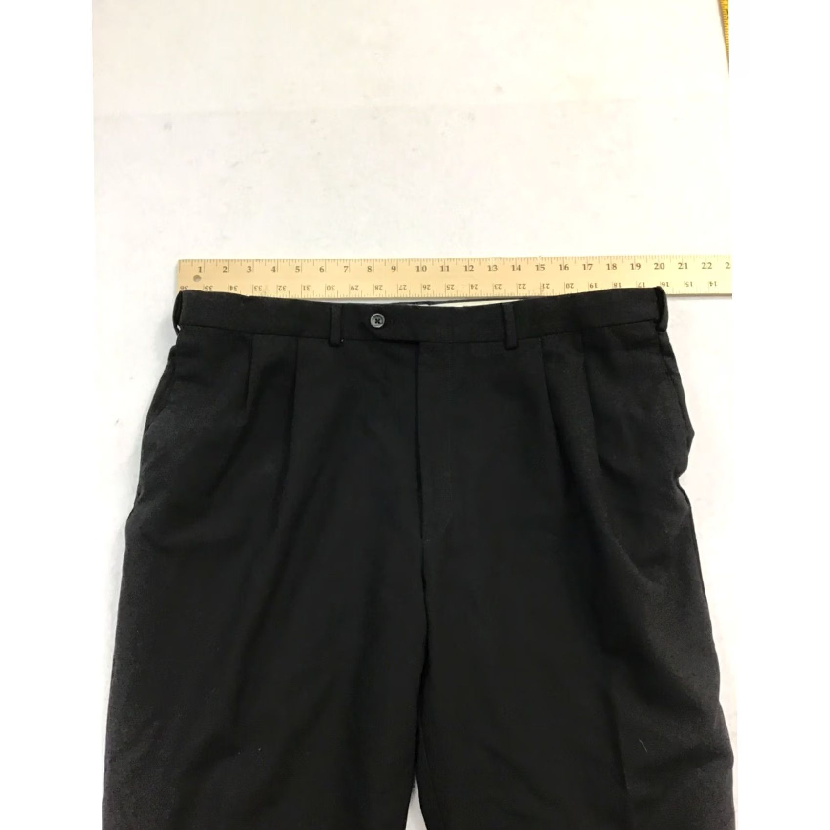 Oscar De La Renta Oscar De La Renta Wool Pants Mens 40x39 Black Dress Pants Wool Stretchy Formal Pants Mens Women? Size US 40 / EU 56 - 8 Thumbnail